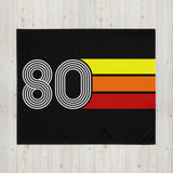 80 - Retro 1980 Tri-Line 50″×60″ Throw Blanket