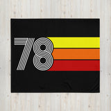 78 - Retro 1978 Tri-Line 50″×60″ Throw Blanket