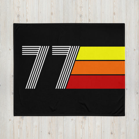 77 - Retro 1977 Tri-Line 50″×60″ Throw Blanket
