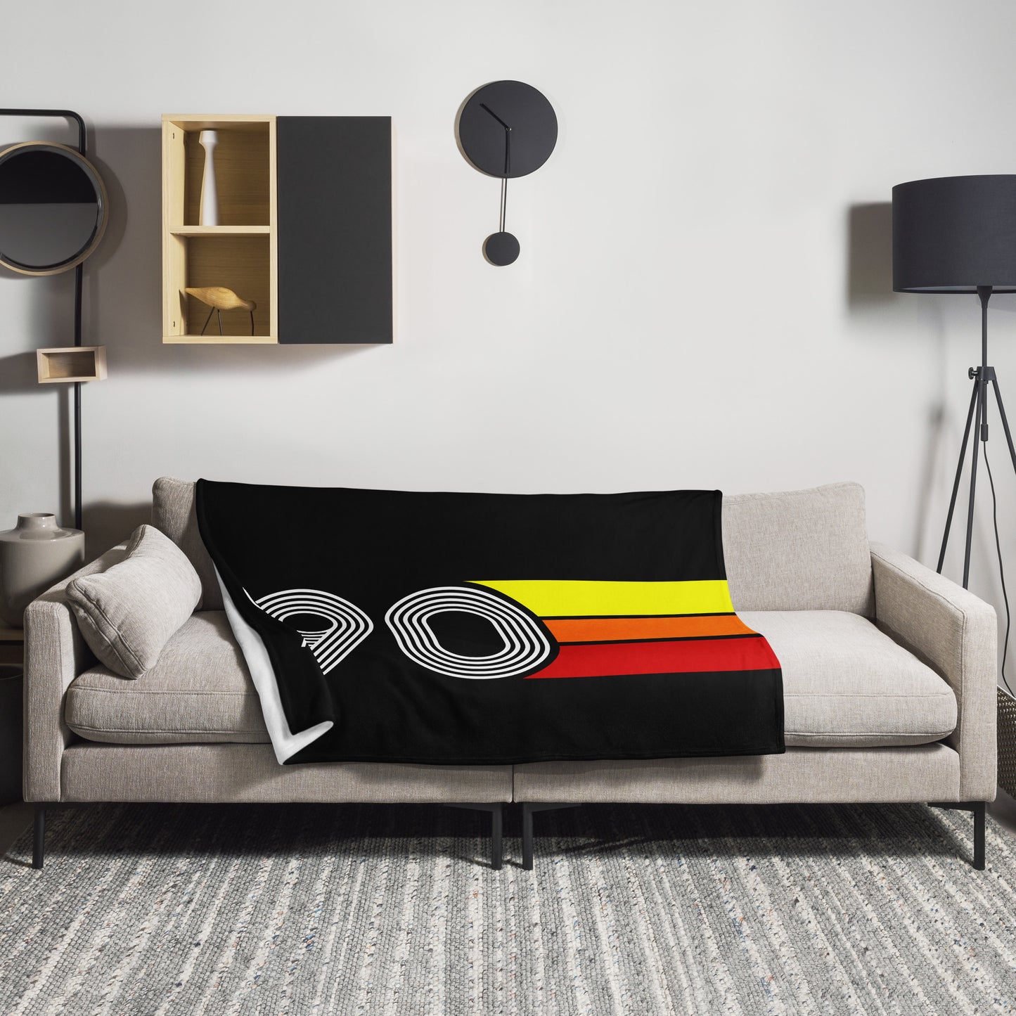 90 - Retro 1990 Tri-Line 50″×60″ Throw Blanket