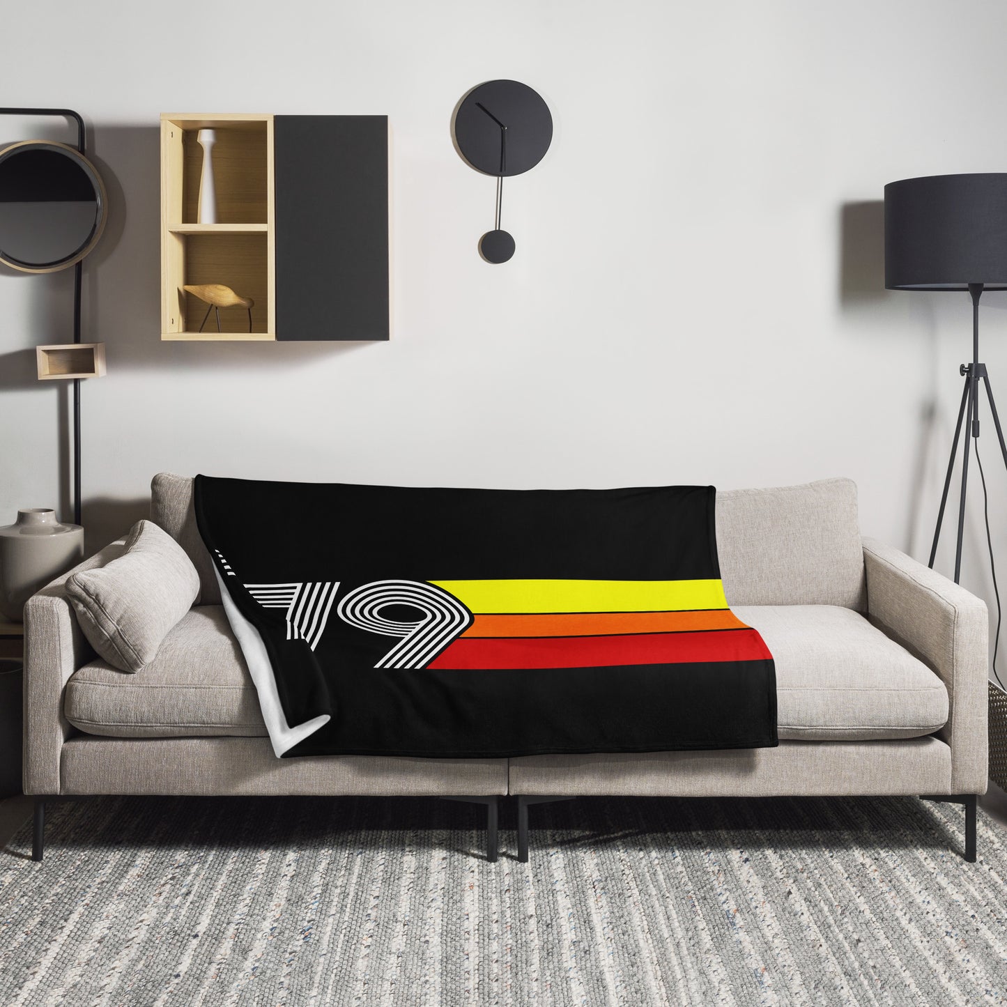 79 - Retro 1979 Tri-Line 50″×60″ Throw Blanket