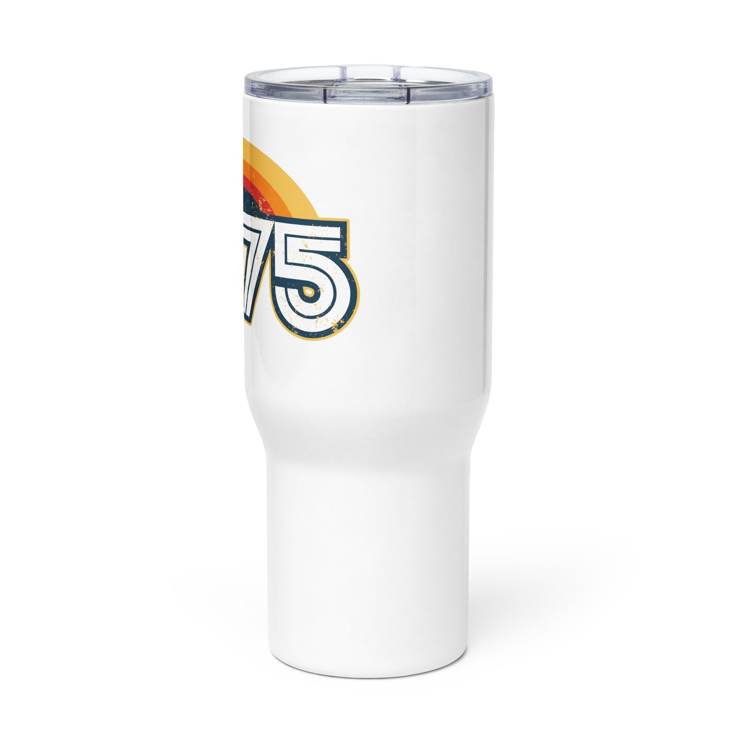 1975 Retro Sunset Travel mug with a handle
