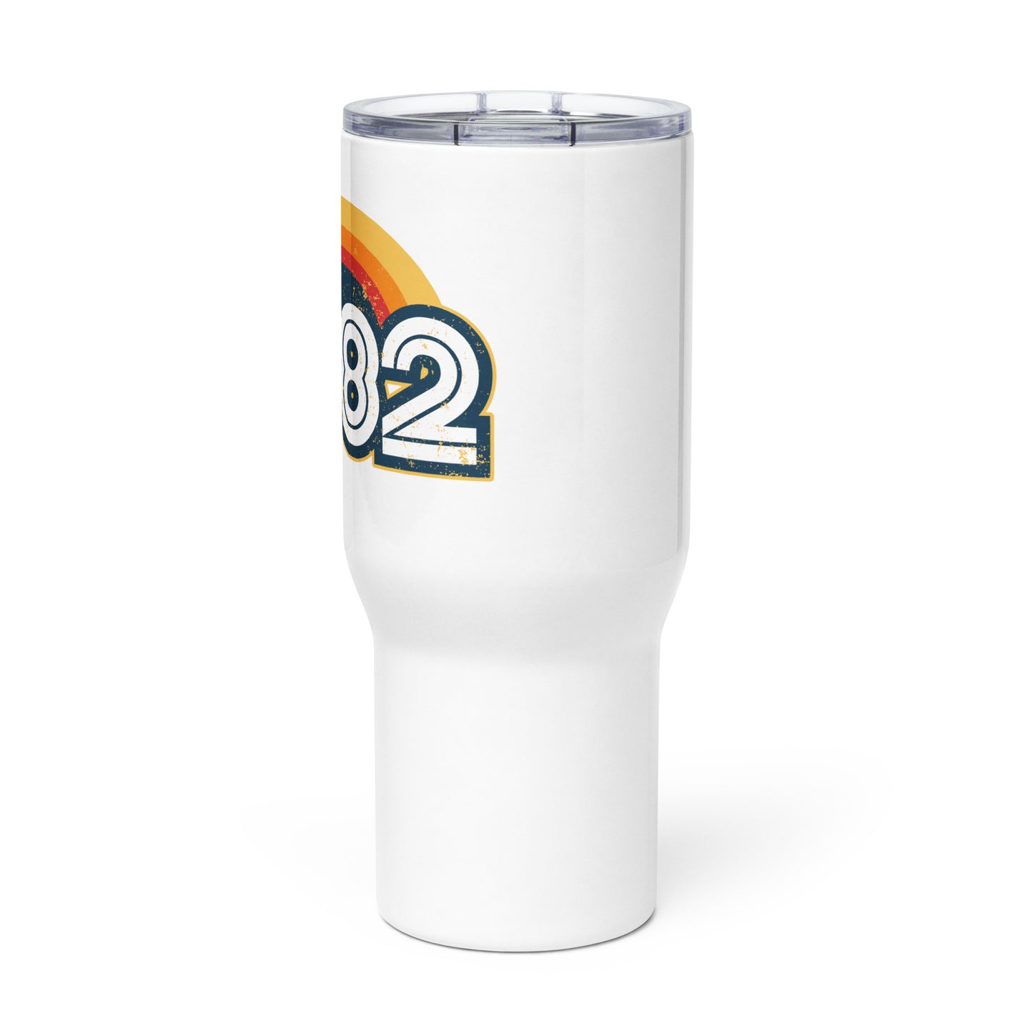 1982 Retro Sunset Travel mug with a handle