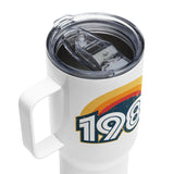 1981 Retro Sunset Travel mug with a handle