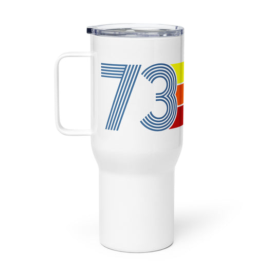 Retro 1973 Travel mug with a handle
