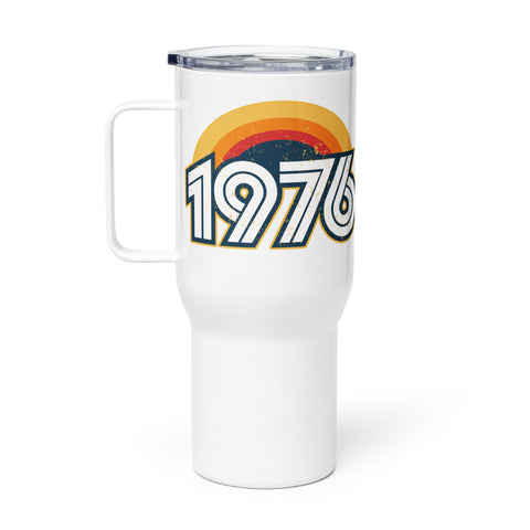 1976 Retro Sunset Travel mug with a handle