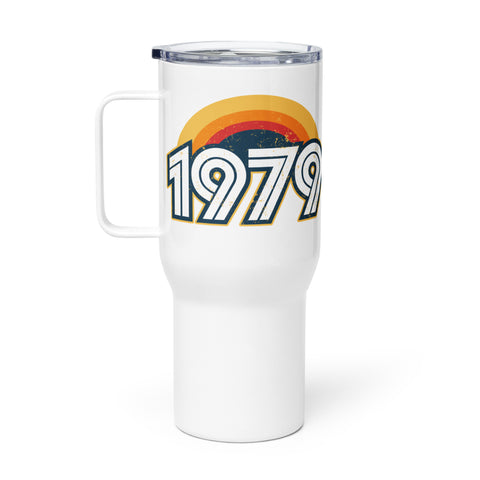 1979 Retro Sunset Travel mug with a handle