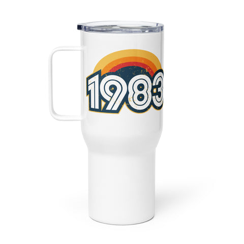 1983 Retro Sunset Travel mug with a handle