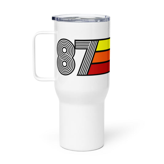1987 Birthday Year Retro Travel mug with a handle