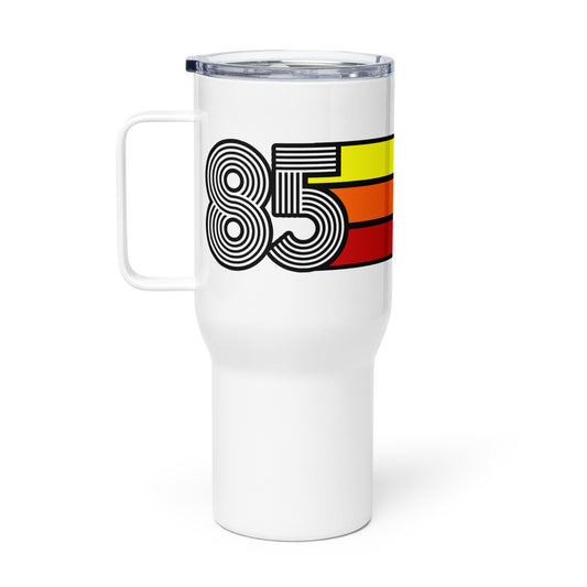 1985 Birthday Year Retro Travel mug with a handle