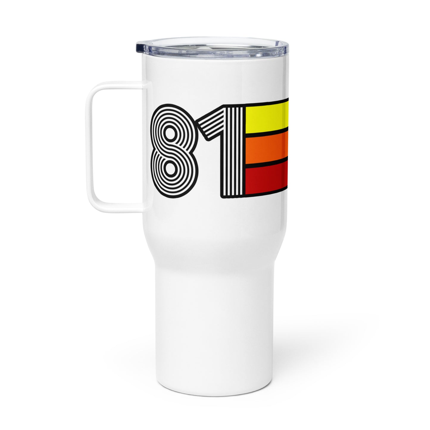 1981 Birthday Year Retro Travel mug with a handle