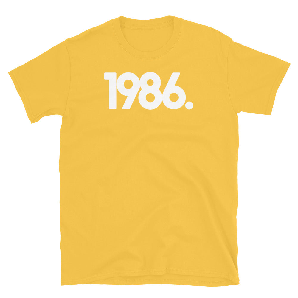 1986 Minimalist Short-Sleeve Unisex T-Shirt