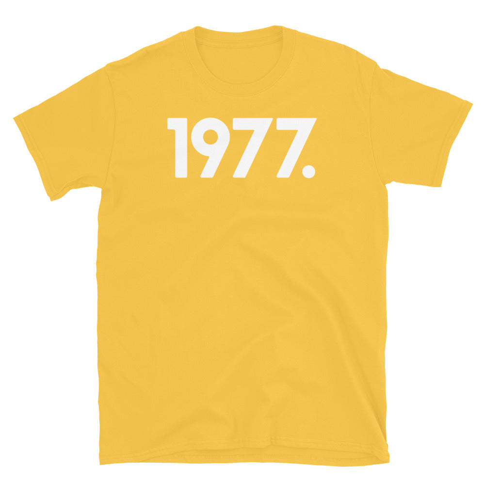 1977 Minimalist Short-Sleeve Unisex T-Shirt