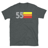 55 - RETRO TRI-LINE MEN'S WOMEN'S SHORT-SLEEVE UNISEX T-SHIRT