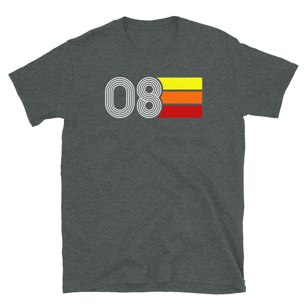 08 - RETRO TRI-LINE MEN'S WOMEN'S SHORT-SLEEVE UNISEX T-SHIRT