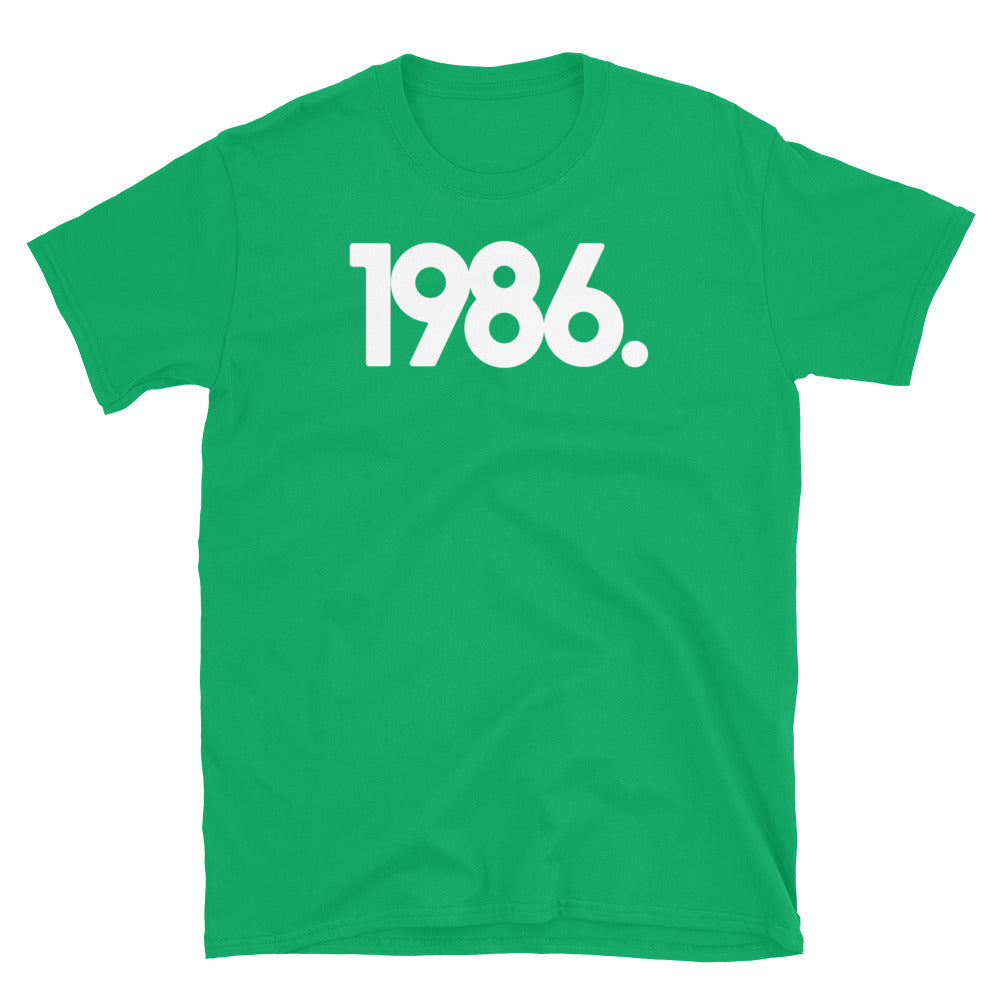 1986 Minimalist Short-Sleeve Unisex T-Shirt