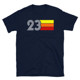 23 - RETRO TRI-LINE MEN'S WOMEN'S SHORT-SLEEVE UNISEX T-SHIRT