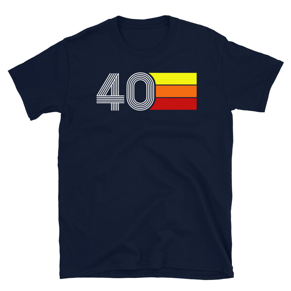 40 - RETRO TRI-LINE MEN'S WOMEN'S Short-Sleeve Unisex T-Shirt