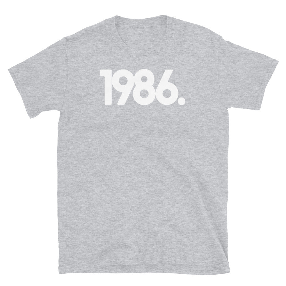 1986 Minimalist Short-Sleeve Unisex T-Shirt