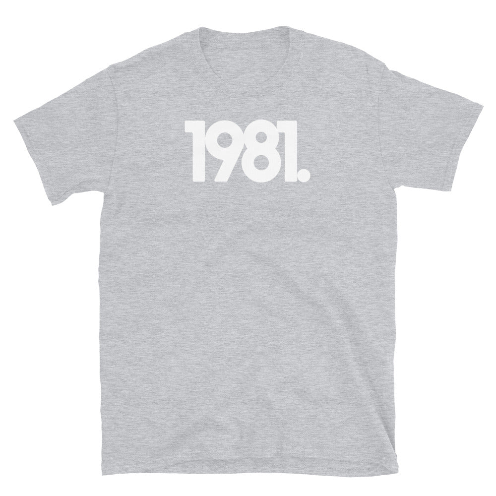 1981 Minimalist Short-Sleeve Unisex T-Shirt
