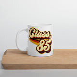 Class of 85 Graduation Reunion Retro 1985 White glossy mug