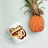 Class of 80 Graduation Reunion Retro 1980 White glossy mug