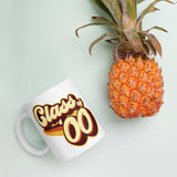 Class of 00 Graduation Reunion Retro 2000 White glossy mug