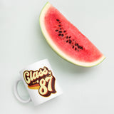 Class of 87 Graduation Reunion Retro 1987 White glossy mug