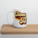 Class of 93 Graduation Reunion Retro 1993 White glossy mug