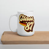 Class of 87 Graduation Reunion Retro 1987 White glossy mug