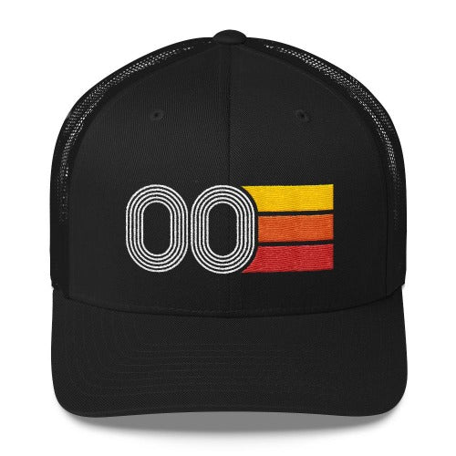 00 Number Vintage 2000 Y2K Decoration Birthday Hat Retro Trucker Cap - Styleuniversal