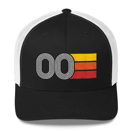 00 Number Vintage 2000 Y2K Decoration Birthday Hat Retro Trucker Cap - Styleuniversal