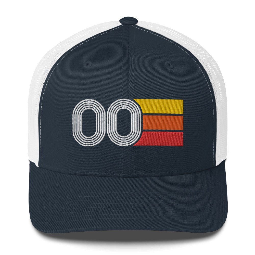 00 Number Vintage 2000 Y2K Decoration Birthday Hat Retro Trucker Cap - Styleuniversal
