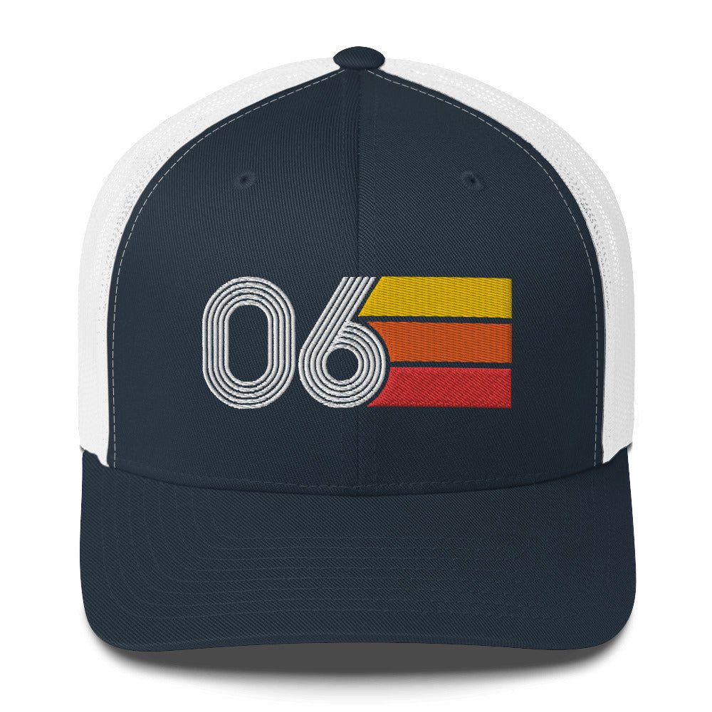 06 Number Vintage 2006 Decoration Birthday Hat Retro Trucker Cap - Styleuniversal