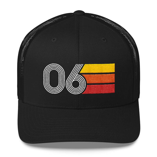 06 Number Vintage 2006 Decoration Birthday Hat Retro Trucker Cap - Styleuniversal