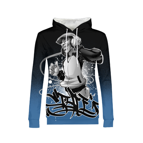 Hip Hop Vibes Womens All-Over Print Hoodie - Styleuniversal