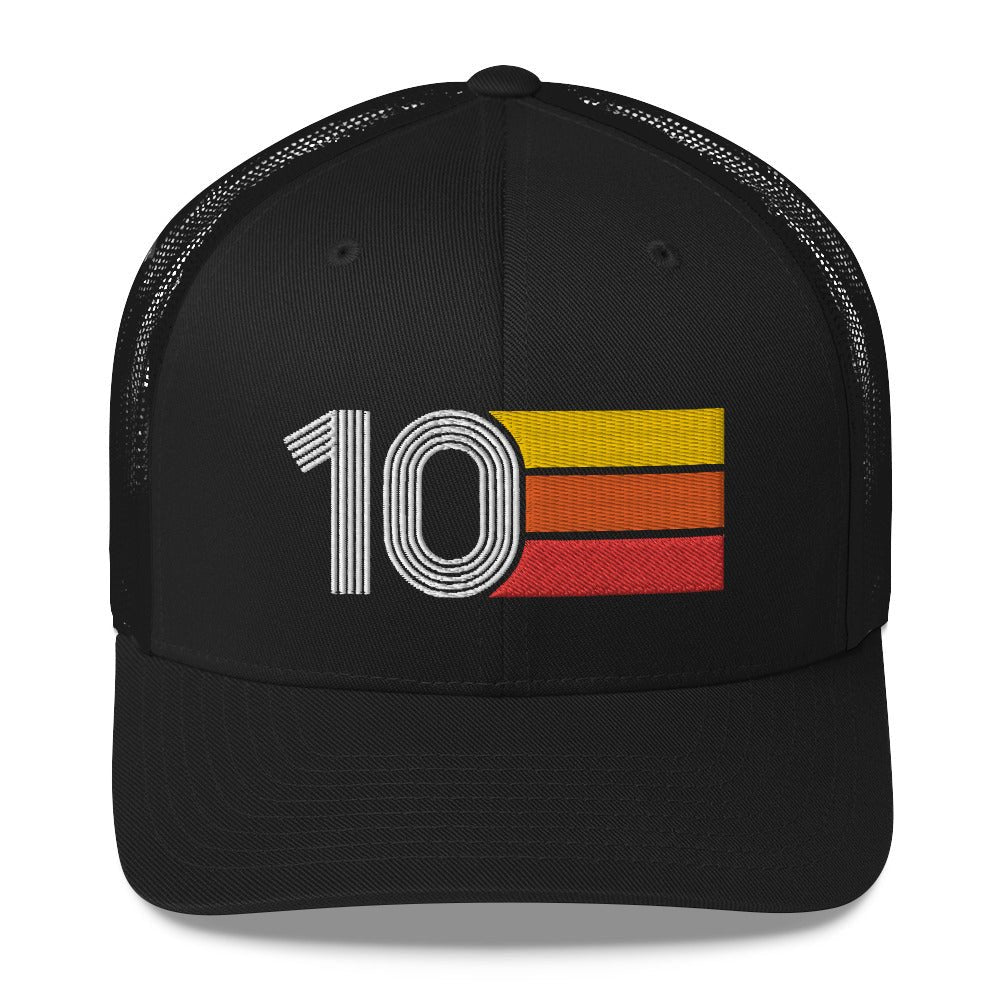 10 NUMBER TEN 2010 RETRO BIRTHDAY GIFT MENS WOMENS TRUCKER HAT - Styleuniversal