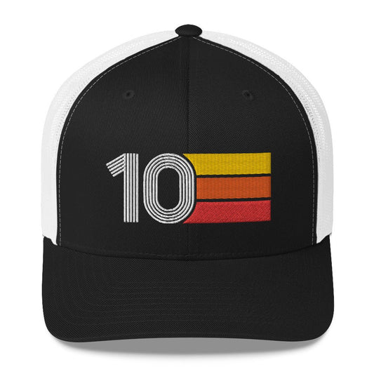 10 NUMBER TEN 2010 RETRO BIRTHDAY GIFT MENS WOMENS TRUCKER HAT - Styleuniversal