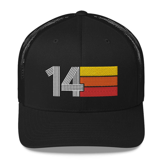 14 NUMBER FOURTEEN 2012 RETRO BIRTHDAY GIFT MENS WOMENS TRUCKER HAT - Styleuniversal