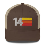 14 NUMBER FOURTEEN 2012 RETRO BIRTHDAY GIFT MENS WOMENS TRUCKER HAT - Styleuniversal