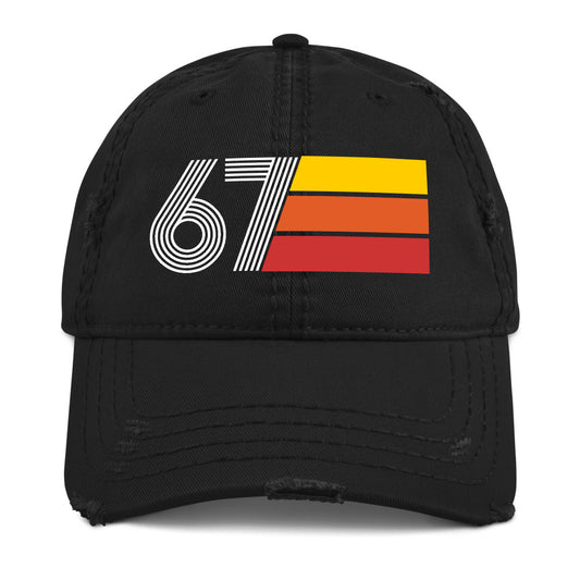 1967 Retro 67 Distressed Dad Hat - Styleuniversal