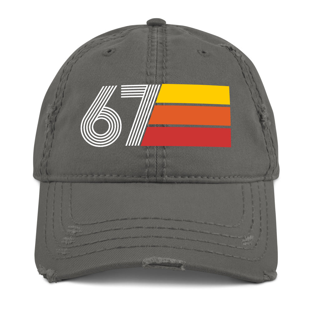 1967 Retro 67 Distressed Dad Hat - Styleuniversal