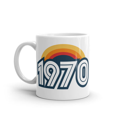 1970 Retro Sunset White glossy mug - Styleuniversal