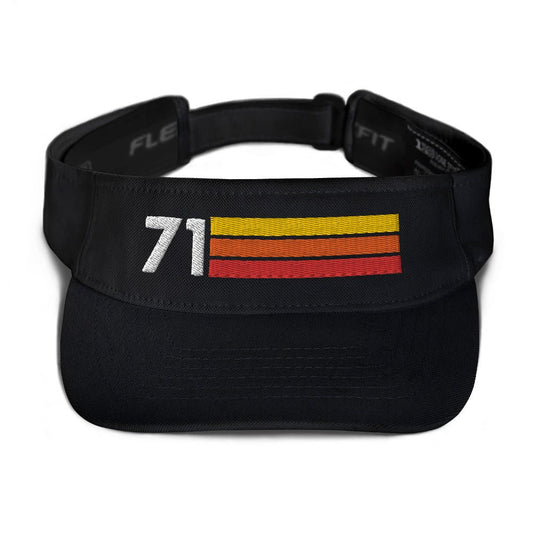 1971 RETRO BIRTHDAY ANNIVERSARY REUNION NUMBER 71 VISOR - Styleuniversal