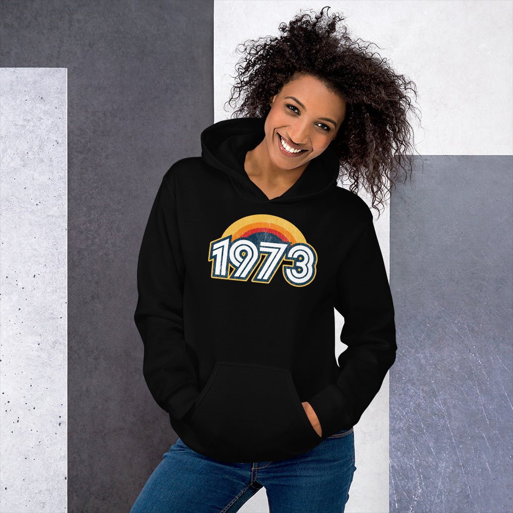 1973 Retro Sunset Unisex Hoodie - Styleuniversal