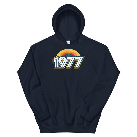 1977 Retro Sunset Unisex Hoodie - Styleuniversal