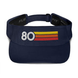 1980 Retro Birthday Anniversary Reunion Number 80 Visor - Styleuniversal