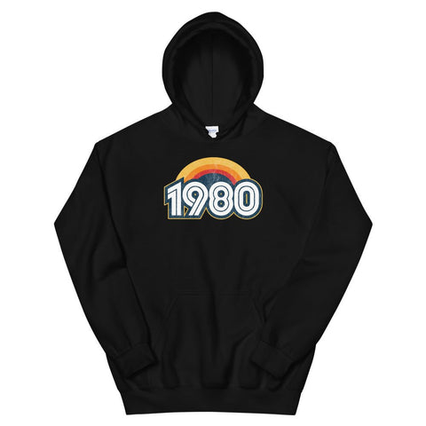 1980 Retro Sunset Unisex Hoodie - Styleuniversal