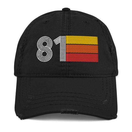 1981 Retro 81 Distressed Dad Hat - Styleuniversal