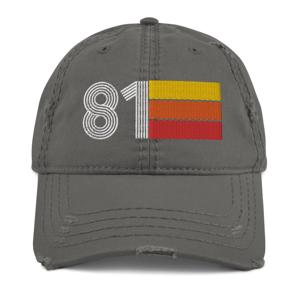 1981 Retro 81 Distressed Dad Hat - Styleuniversal
